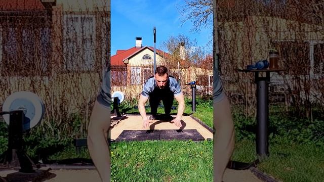 Отжимания с хлопками.Push ups on knees CLAP. #fitness #gym #streetworkout #workout #calisthenics