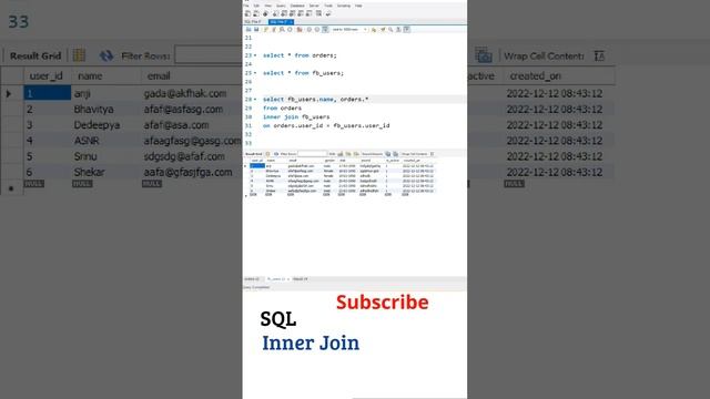 SQL Telugu Tutorial: joins in sql (inner Join), SQL Tutorial For Beginners Telugu, MySQL Joins