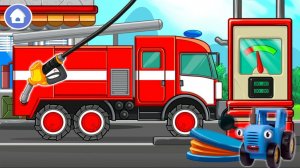 синий трактор - заправка - мультфильмы про машинки