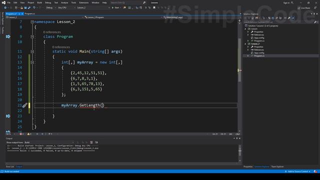 ВЫВОД ДВУМЕРНОГО МАССИВА СИ ШАРП _ C# ОТ НОВИЧКА К ПРОФЕССИОНАЛУ _ УРОК # 31 (1080p)