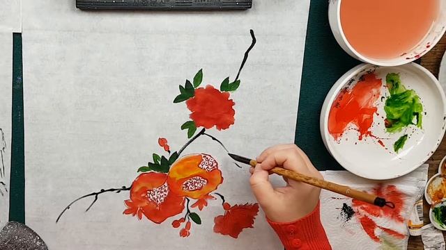 Как рисовать урок Натюрморт с Гранатом How to draw Asian Tea Set and Pomgranate 차 세트와 석류 그리는 방법 смотреть онлайн