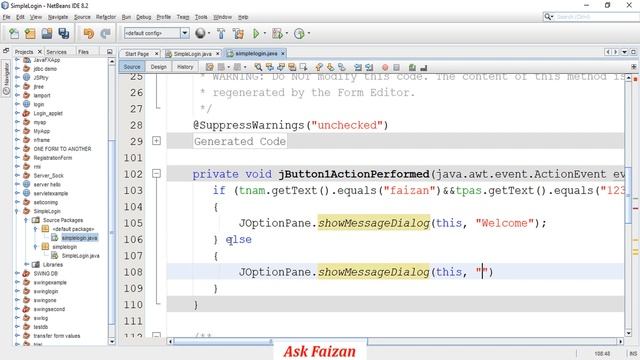 Create login form in Java using SWING | Java Swing Login Example | Swing GUI |Advance Java Tutorial