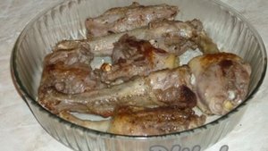 Гусь кусочками в духовке