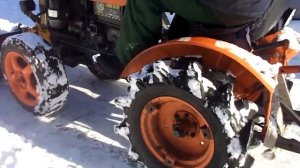 Литые диски на японский Минитрактор Кубота! И состояние старой резины...