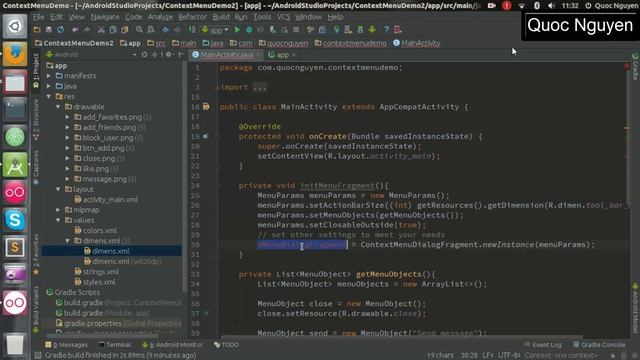 Context Menu Animation in Android смотреть онлайн