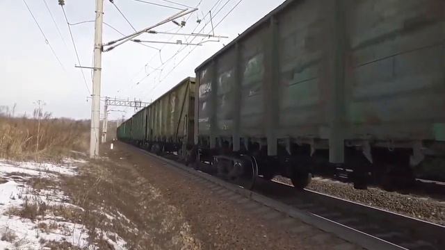 Электровозы 3ЭС5К-780 с грузовым поездом и толкач 4ЭС5К-007 "Ермак". смотреть онлайн