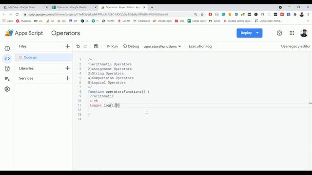 Arithmetic Operators in Google Apps Script | Google Apps Script Tutorial For Beginners