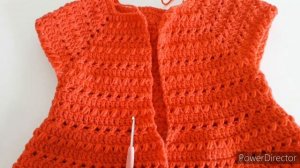 Вязание крючком #12 Пальто для девочки "крестики и нолики" Часть 2