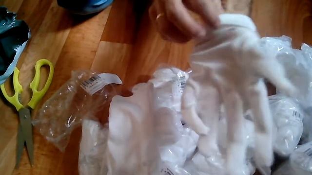 Распаковка набор белых перчаток с Алиэкспресса смотреть онлайн