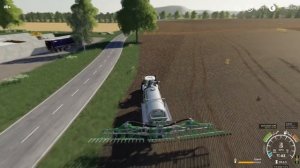 FS 19 | Bettingen Farm | Timelapse #25 | Fertilizing fields, sowing wheat, feeding cows