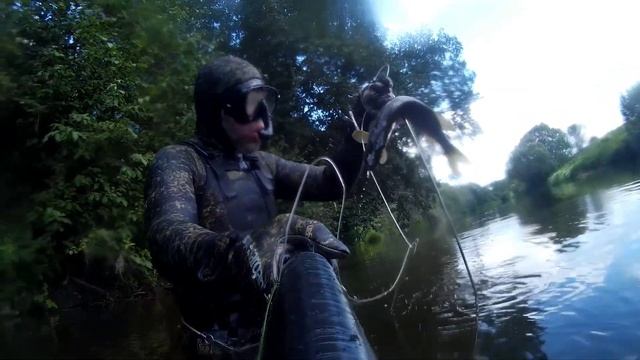 Подводная охота в ближайшем Подмосковье! Река Нара! Щуки...! смотреть онлайн