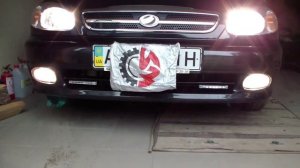 Установка стробоскопов+ДХО. DRL Обзор пульта дневных ходовых огней. Ланос установка дхо!!!