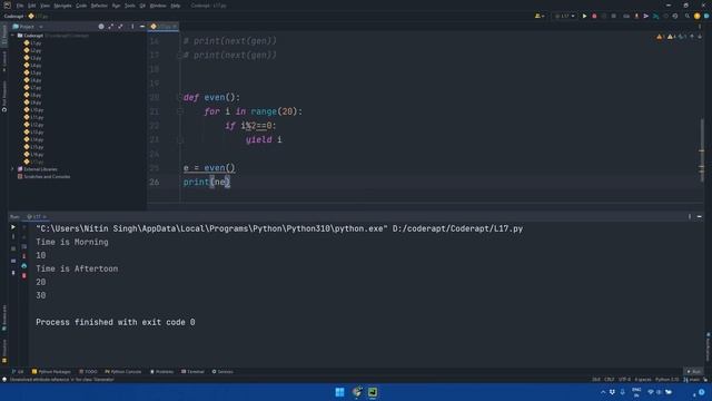 L17 - Generator in Python | Decorator in Python || Python Complete Course