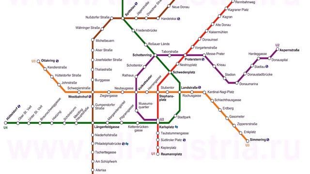 карта вены с достопримечательностями на русском языке