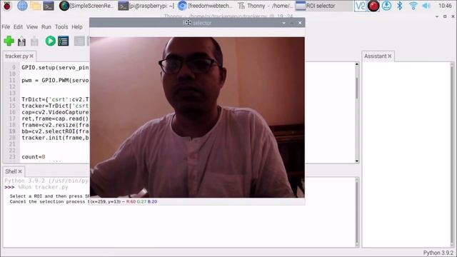 face tracking servo motor  | opencv object tracking | raspberry pi servo motor control