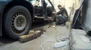 Водитель хонды тормозил ногами / восстановление днища и порогов хонда цивик