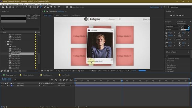Создание видео для Instagram. Реклама постов в инстаграм. смотреть онлайн