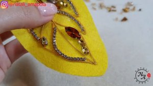 ? БРОШЬ "ПЕРО" из бисера/Вышивка броши из бисера/Feather brooch/Мастер класс/Natali Amapola