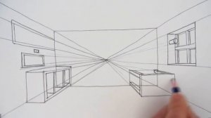 How to Draw a Room in One Point Perspective: A Bird's Eye View