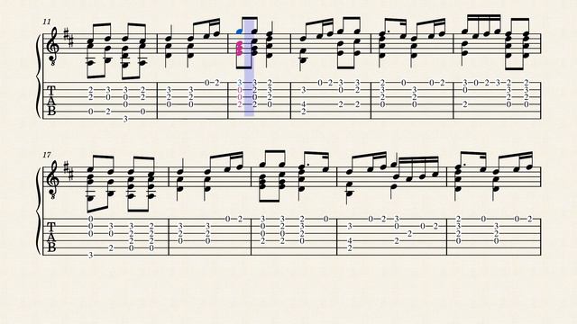 La Volte de Provence  Adrien Le Roy - Tablature