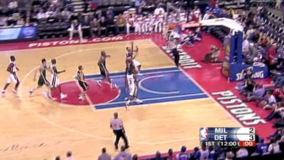 NBA - Rodney Stuckey To Tayshaun Prince смотреть онлайн