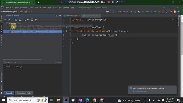 Java Class #6 | How to Exactly Install Git, Commit and Push Repository on GitHub using IntelliJ | смотреть онлайн