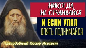 Сколько раз падаешь, снова вставай! - преподобный Иосиф Исихаст