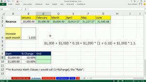 Highline Excel 2013 Class Video 04: Percentage Increase or Decrease Formula