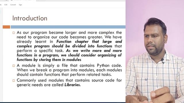 CBSE Python Tutorial: Introduction of Libraries and Module  (Class XII) in Odia #python