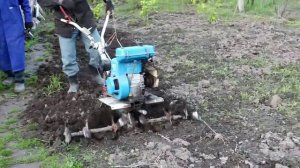 Мотоблок МБ-2 "НЕВА".Пашем землю.