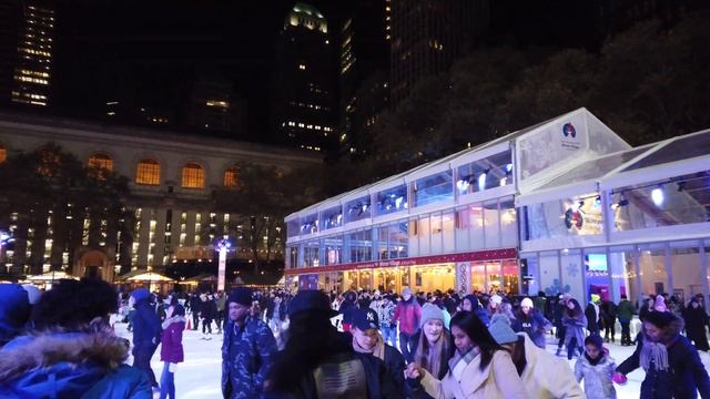 Бесплатный каток в самом центре Нью-Йорка смотреть онлайн