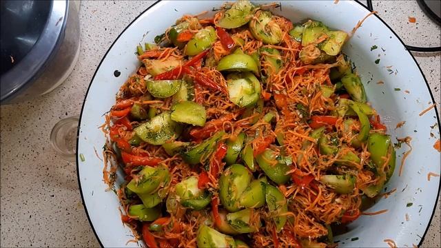 ЗЕЛЕНЫЕ ПОМИДОРЫ ПО КОРЕЙСКИ !