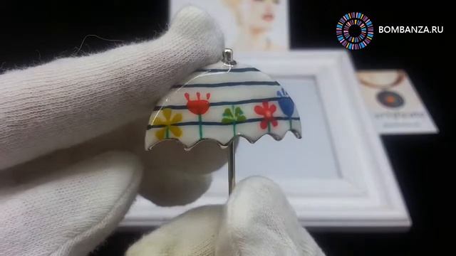 ? ? Брошь Taratata, claquette зонтик TT-E18-05206-10M. Элитная бижутерия из Франции