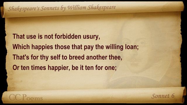 Sonnet 006 by William Shakespeare смотреть онлайн