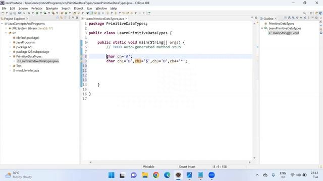 10 | Core Java | Primitive Data Types In Java | var datatype from Java 11