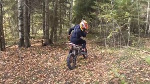 укатываем трассу в лесу на Kayo krz 140 и Kayo tt 125.