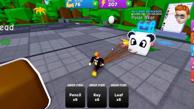 ДЕВУШКА НУБИК ТЯГАЕТ ВСЁ ПОДРЯД! Super Strong Simulator Roblox смотреть онлайн