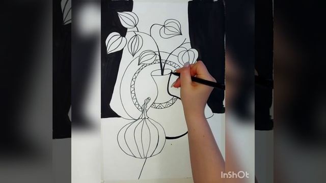 Стилизованный декоративный натюрморт