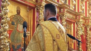 "Отче наш" Протодьякон Владимир Красенков за Божественной Литургией возглавил дьяконский чин.