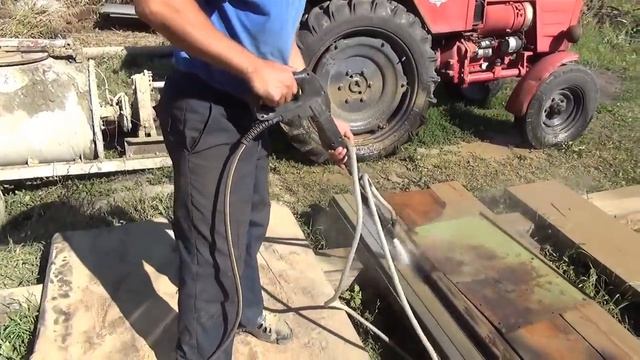 ГИДРОПЕСКОСТРУЙ КЁРХЕР в действии смотреть онлайн