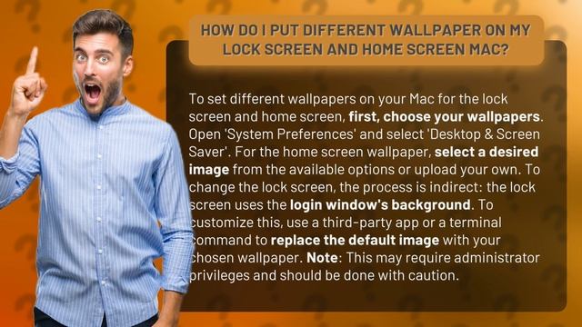 How do I put different wallpaper on my lock screen and home screen Mac?