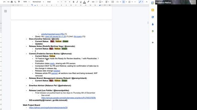 Kubernetes Release Team Meeting for 20221202 (1.26) смотреть онлайн