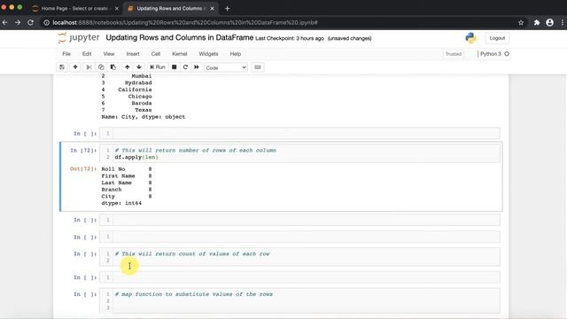 Pandas Tutorial (Session 8) - Data Modifying Functions to update rows and columns in DataFrame