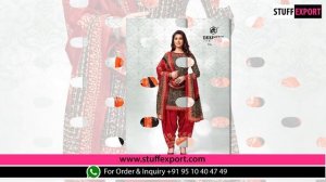 Stuff Export presents Deeptex Prints Batik Plus Vol-19 Regular Printed Cotton Dress Material Catalo