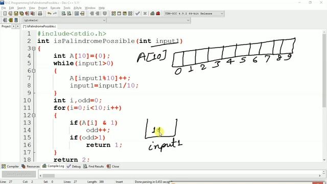 Is Palindrome Possible | C program to find whether it is possible to get a palindrome number | Day смотреть онлайн