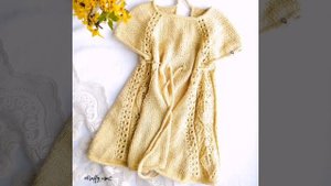 Ажурное платье спицами для девочки - попетельное описание с видео