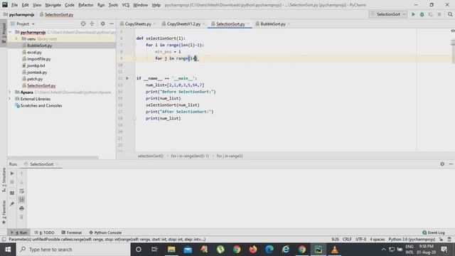 Selection Sort in Python