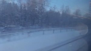 МОСКВА - САНКТ- ПЕТЕРБУРГ. Зимняя поездка на скоростном поезде «САПСАН» (вид из окна)