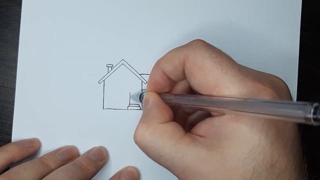 Як намалювати будинок How to draw a house смотреть онлайн