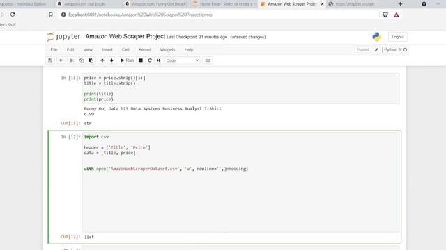 Amazon Web Scraping Using Python | Data Analyst Portfolio Project смотреть онлайн